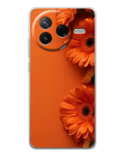 Чехол для Xiaomi Civi 4Pro с картинкой «Оранжевые герберы»