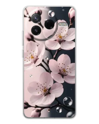 Чехол для Xiaomi Civi 4Pro с картинкой «Нежная сакура и капли» Чехол для Xiaomi Civi 4Pro с картинкой «Нежная сакура и капли»