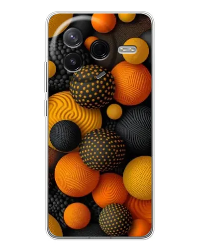 Чехол для Xiaomi Civi 4Pro с картинкой «Объемные оранжевые сферы» Чехол для Xiaomi Civi 4Pro с картинкой «Объемные оранжевые сферы»