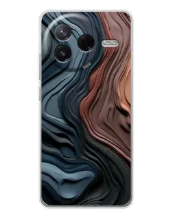 Чехол для Xiaomi Civi 4Pro с картинкой «Цветные волны каньона»