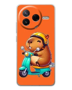 Чохол для Xiaomi Civi 4Pro з картинкою «Капібара на скутері» Чохол для Xiaomi Civi 4Pro з картинкою «Капібара на скутері»