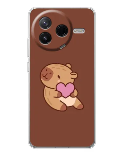 Чехол для Xiaomi Civi 4Pro с картинкой «Капибара с сердцем» Чехол для Xiaomi Civi 4Pro с картинкой «Капибара с сердцем»