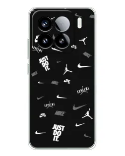 Чехол для Xiaomi Civi 5Pro с картинкой «Nike Black Pattern»