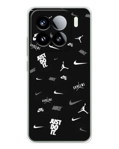 Чехол для Xiaomi Civi 5Pro с картинкой «Nike Black Pattern»
