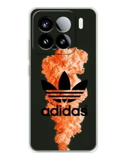 Чехол для Xiaomi Civi 5Pro с картинкой «Оранжевый дым Adidas»