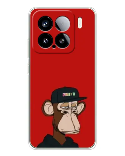 Чехол для Xiaomi Civi 5Pro с картинкой «Bored Ape — красный фон»