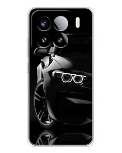 Чехол для Xiaomi Civi 5Pro с картинкой «Черная BMW — профиль»