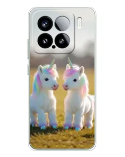 Чехол для Xiaomi Civi 5Pro с картинкой «Пара единорогов»