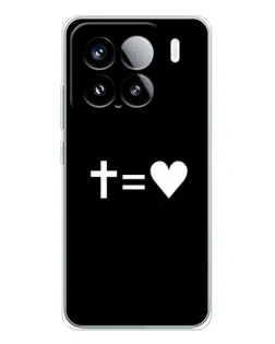 Чехол для Xiaomi Civi 5Pro с картинкой «Крест и Сердце»