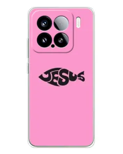 Чехол для Xiaomi Civi 5Pro с картинкой «Розовый символ  Jesus»