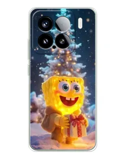Чехол для Xiaomi Civi 5Pro с картинкой «Рождественский Спанч Боб»