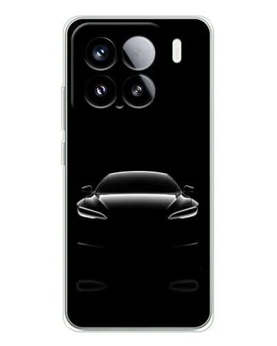Чехол для Xiaomi Civi 5Pro с картинкой «Силуэт Tesla Night»