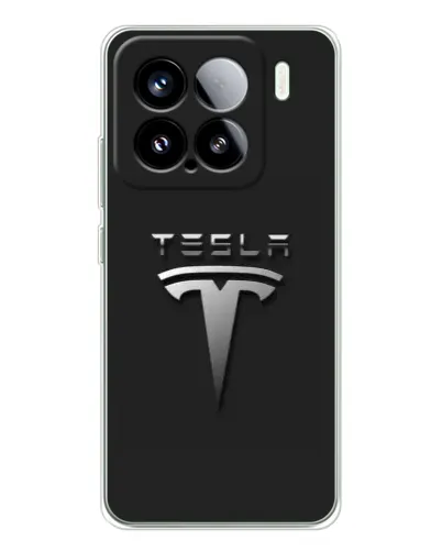 Чехол для Xiaomi Civi 5Pro с картинкой «Стальной логотип Tesla»