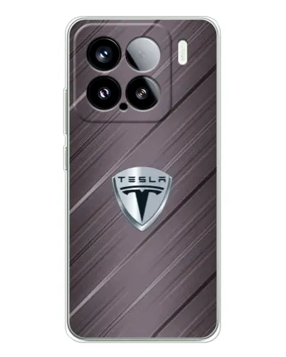 Чехол для Xiaomi Civi 5Pro с картинкой «Металлическая текстура Tesla»