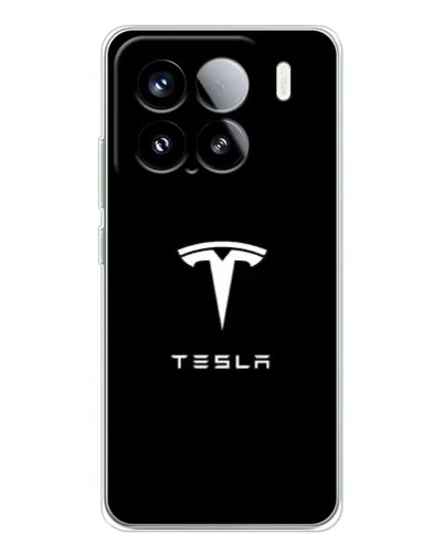 Чехол для Xiaomi Civi 5Pro с картинкой «Tesla White Logo»