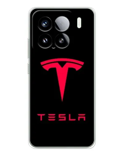 Чехол для Xiaomi Civi 5Pro с картинкой «Tesla Red Logo»