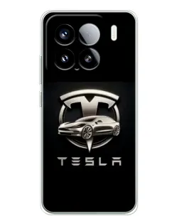 Чохол для Xiaomi Civi 5Pro з картинкою «Tesla — срібне авто»