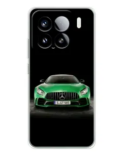 Чехол для Xiaomi Civi 5Pro с картинкой «Mercedes — неоновый лого»