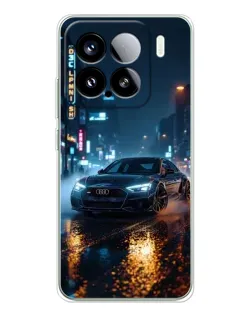 Чехол для Xiaomi Civi 5Pro с картинкой «Ночной город и Audi»
