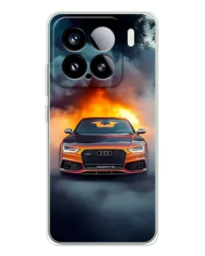 Чехол для Xiaomi Civi 5Pro с картинкой «Audi в огненном дыму»