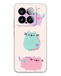 Чехол для Xiaomi Civi 5Pro с картинкой «Pusheen трио»