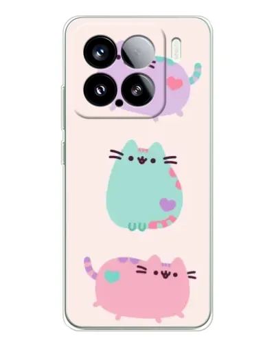 Чехол для Xiaomi Civi 5Pro с картинкой «Pusheen трио»