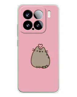 Чехол для Xiaomi Civi 5Pro с картинкой «Pusheen сердце»
