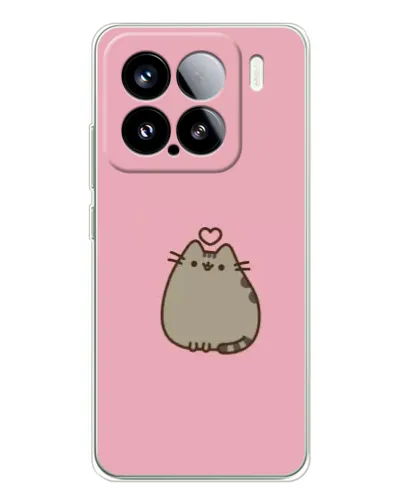 Чехол для Xiaomi Civi 5Pro с картинкой «Pusheen сердце»