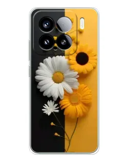 Чехол для Xiaomi Civi 5Pro с картинкой «Подсолнух и ромашка»