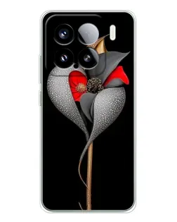 Чехол для Xiaomi Civi 5Pro с картинкой «Серебряный фантазийный цветок»