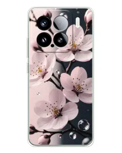 Чехол для Xiaomi Civi 5Pro с картинкой «Нежная сакура и капли»