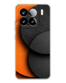 Чехол для Xiaomi Civi 5Pro с картинкой «Геометрия оранжевых кругов»