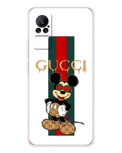 Чехол для Xiaomi Civi с картинкой «Микки Маус Gucci — полосы»