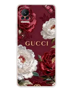 Чохол для Xiaomi Civi з картинкою «Gucci — бордові троянди» Чохол для Xiaomi Civi з картинкою «Gucci — бордові троянди»