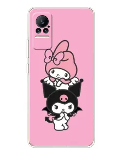 Чехол для Xiaomi Civi с картинкой «My Melody и Kuromi» Чехол для Xiaomi Civi с картинкой «My Melody и Kuromi»