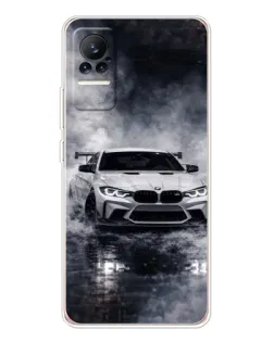 Чехол для Xiaomi Civi с картинкой «BMW сквозь туман» Чехол для Xiaomi Civi с картинкой «BMW сквозь туман»