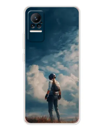 Чехол для Xiaomi Civi с картинкой «Герой PUBG на скале»