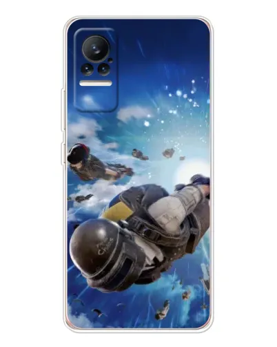 Чехол для Xiaomi Civi с картинкой «Десант PUBG — прыжок»