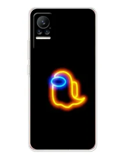 Чехол для Xiaomi Civi с картинкой «Among Us неоновое сияние»