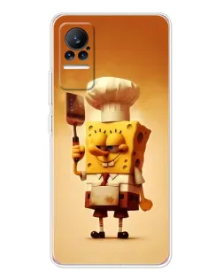 Чехол для Xiaomi Civi с картинкой «Губка Боб повар»