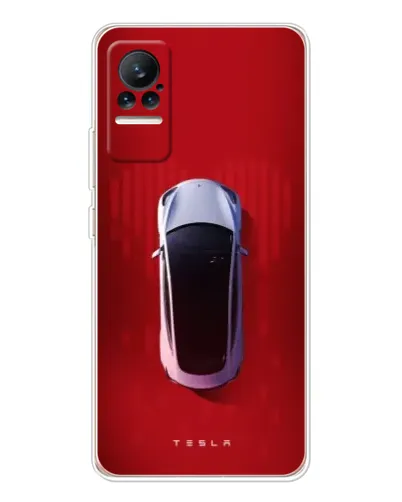 Чехол для Xiaomi Civi с картинкой «Tesla Top View»