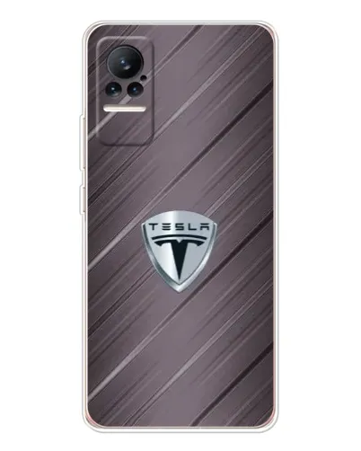Чехол для Xiaomi Civi с картинкой «Металлическая текстура Tesla»
