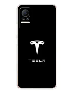 Чехол для Xiaomi Civi с картинкой «Tesla White Logo»