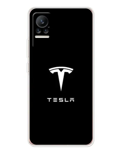 Чехол для Xiaomi Civi с картинкой «Tesla White Logo»