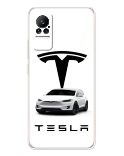 Чехол для Xiaomi Civi с картинкой «Tesla White Style»