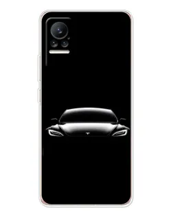 Чехол для Xiaomi Civi с картинкой «Фары Tesla Night»