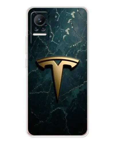 Чехол для Xiaomi Civi с картинкой «Мраморная Tesla Gold»
