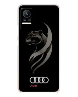 Чехол для Xiaomi Civi с картинкой «Графика — пантера и Audi»