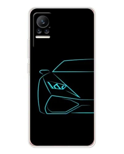 Чехол для Xiaomi Civi с картинкой «Голубой силуэт Lamborghini» Чехол для Xiaomi Civi с картинкой «Голубой силуэт Lamborghini»