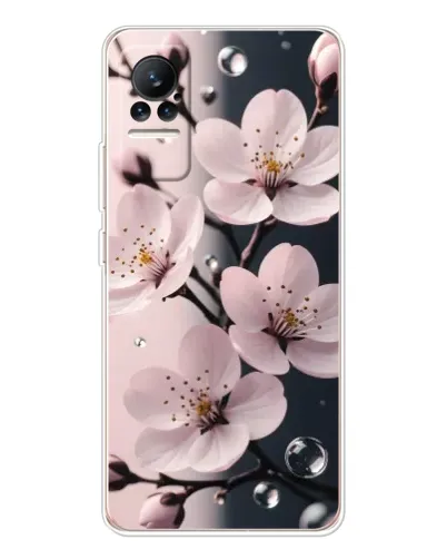 Чехол для Xiaomi Civi с картинкой «Нежная сакура и капли» Чехол для Xiaomi Civi с картинкой «Нежная сакура и капли»